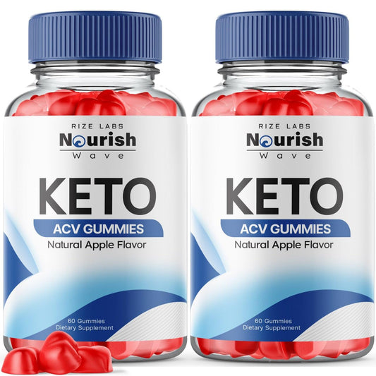 rize labs - Nourish Wave Keto ACV Gummies Supports Advanced Weight Loss, for Improved Digestion, Stamina and Endurance (120 Gummies)