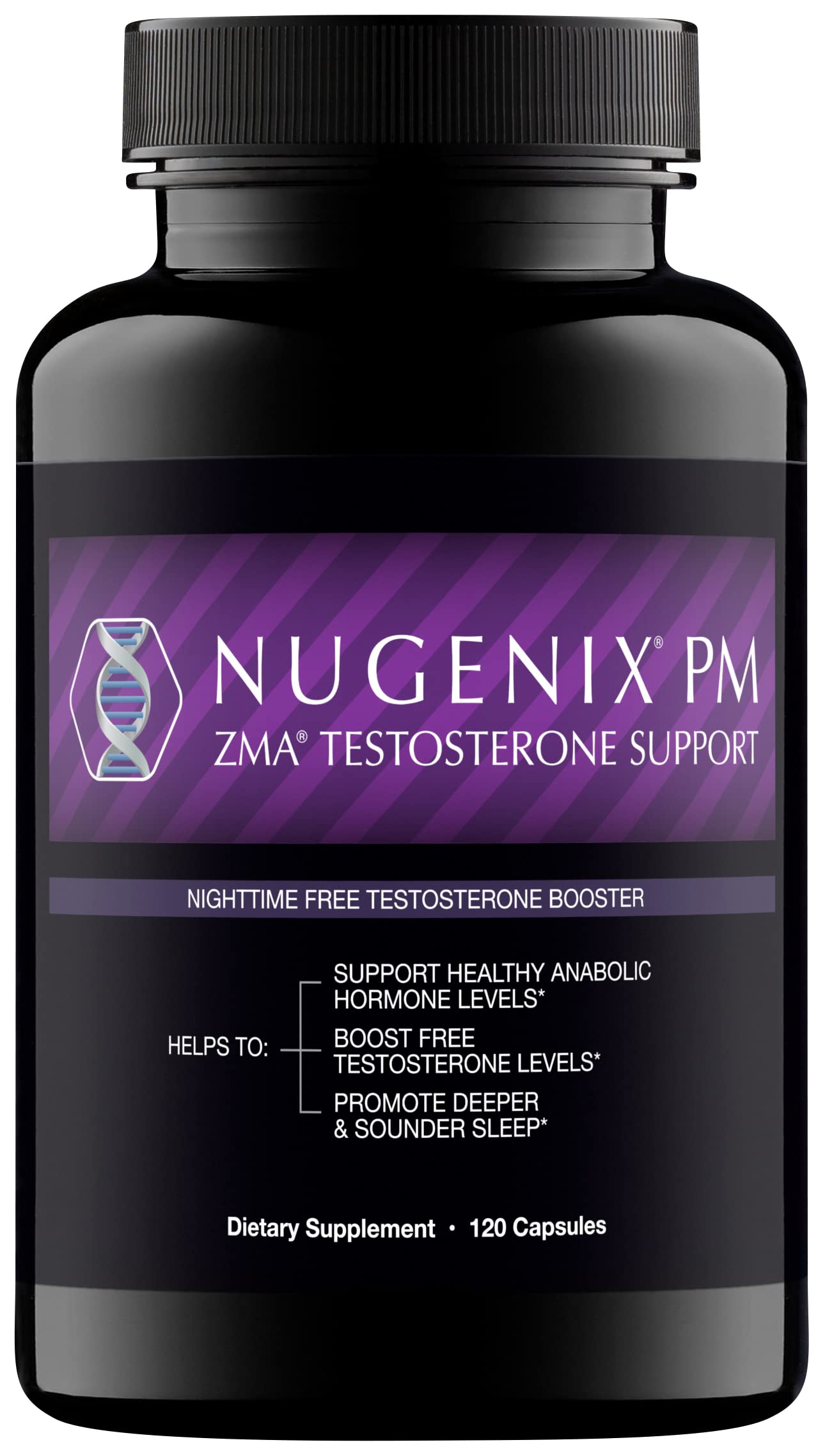 Nugenix PM ZMA - Nighttime Free Testosterone Booster and Sleep Support, 120 Count
