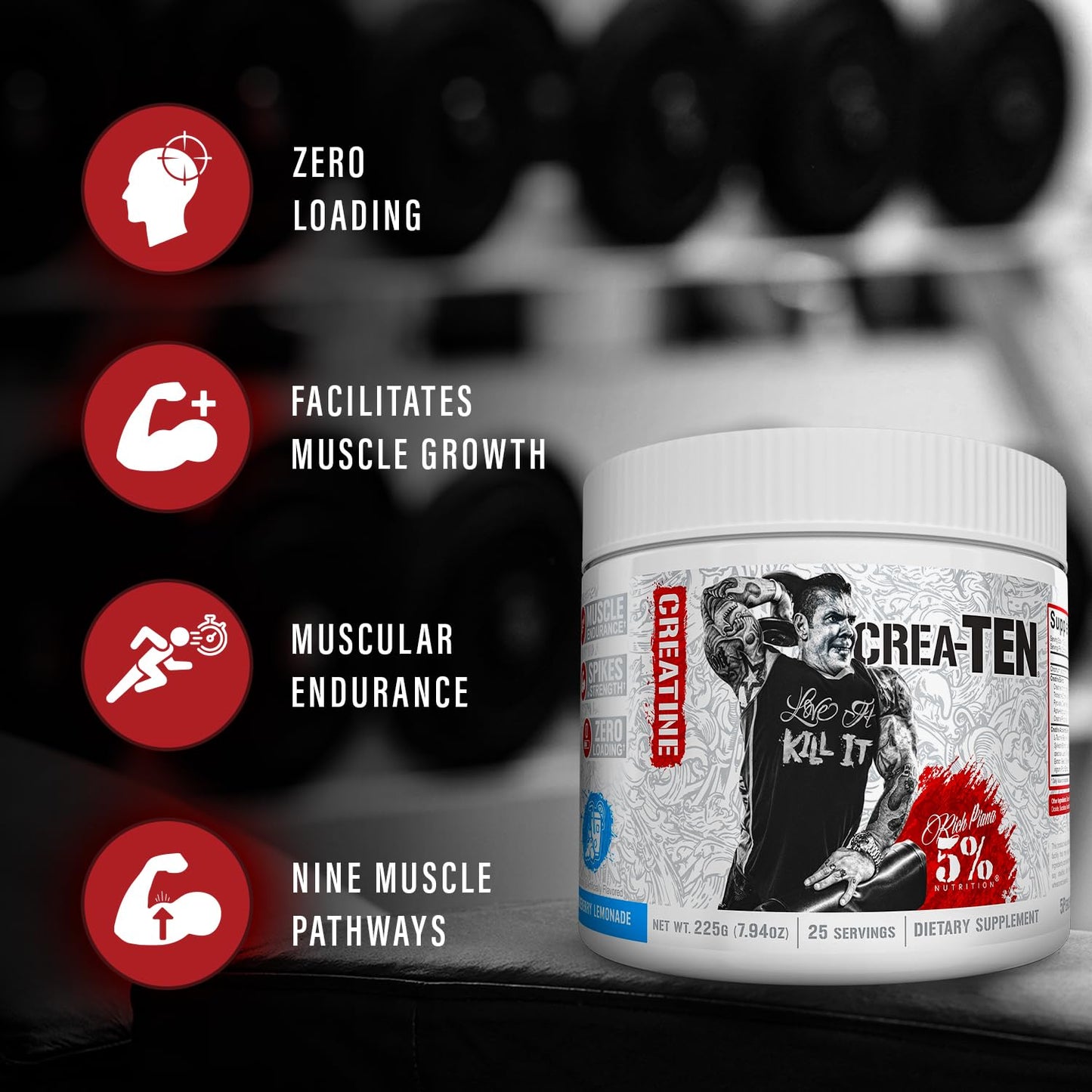5% Nutrition CreaTEN Creatine Complex + Accelerators | Flavored Creatine Powder for Muscle Gain | Max Power, Strength, Endurance, & Recovery (Mango Pineapple)
