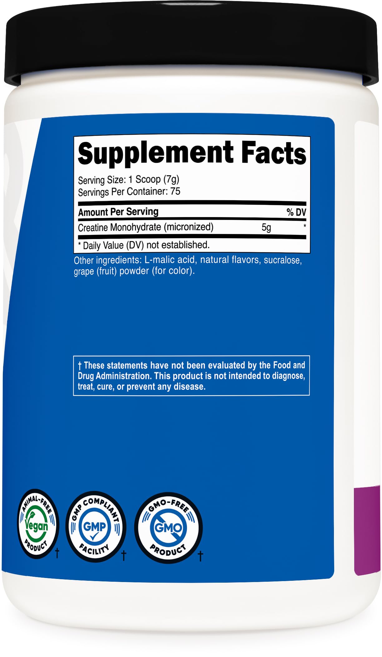 Nutricost Creatine Monohydrate Powder (Grape, 500 Gram) - Micronized Creatine Supplement - Vegan, Non-GMO, Gluten Free