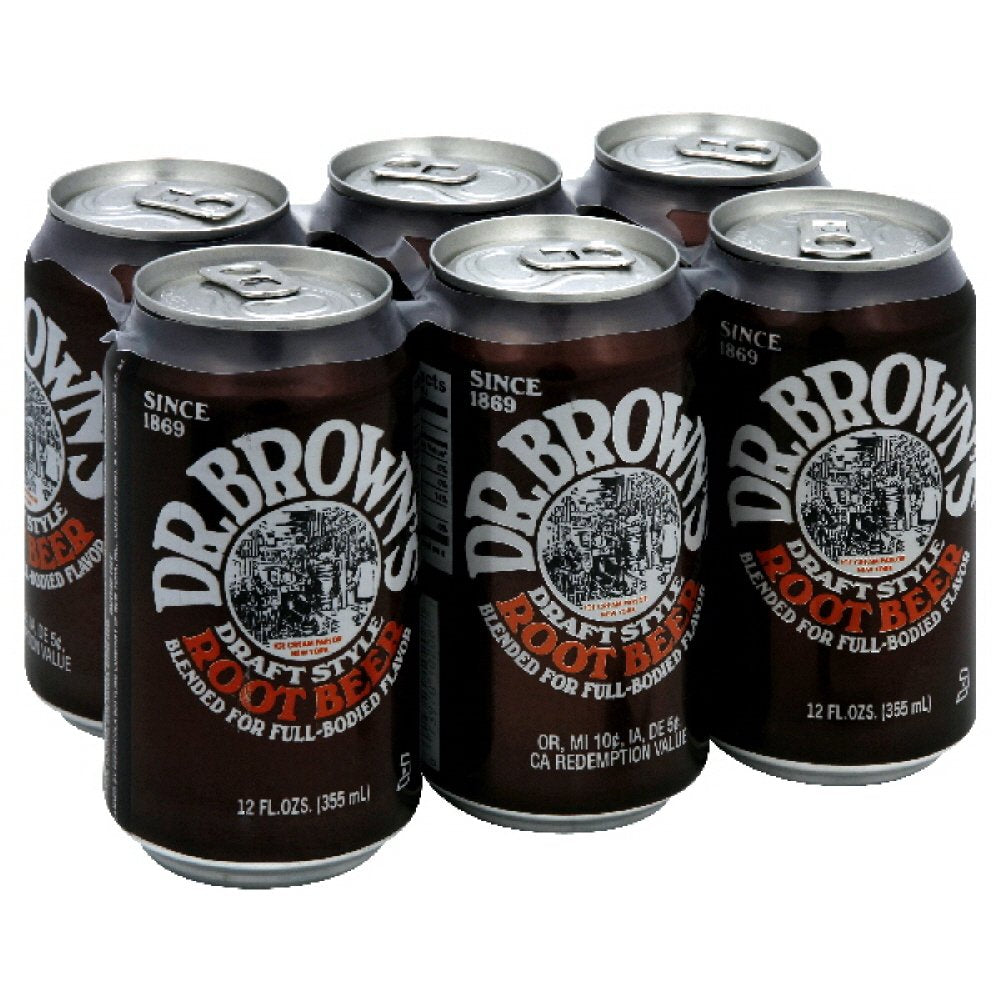 Dr Brown Root Beer Soda 6 pack 12ounces Pack of4
