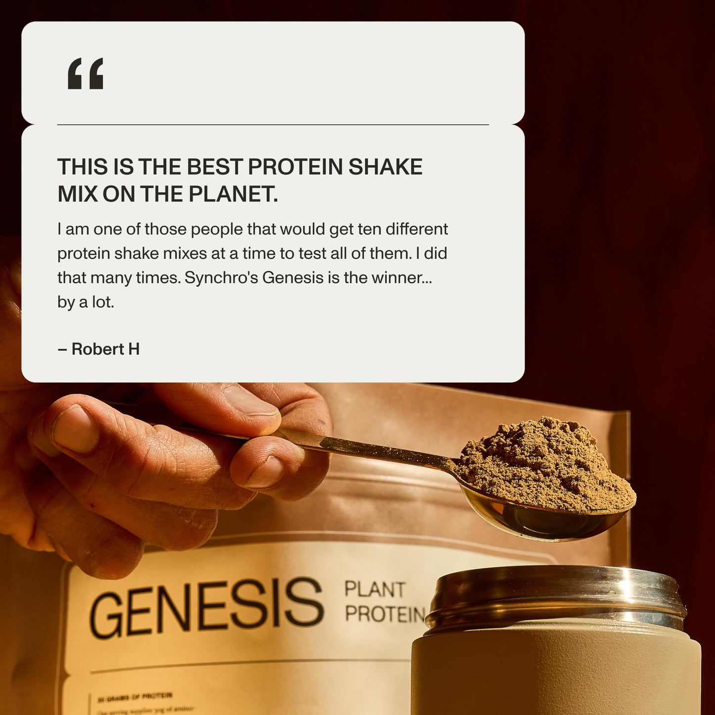 Synchro Genesis Plant Based Protein Powder | Chocolate Superfood | 30g of Organic Protein Per Serving | <1g Sugar | 1g Net Carbs | No Stevia | Superfoods + Prebiotics | Vegan + Keto Friendly