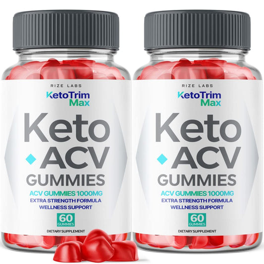 rize labs - Keto Trim Max ACV Gummies for Advanced Weight Loss with Apple Cider Vinegar Supplement Reduces Belly Fat Provides Extra Strength (120 Gummies)