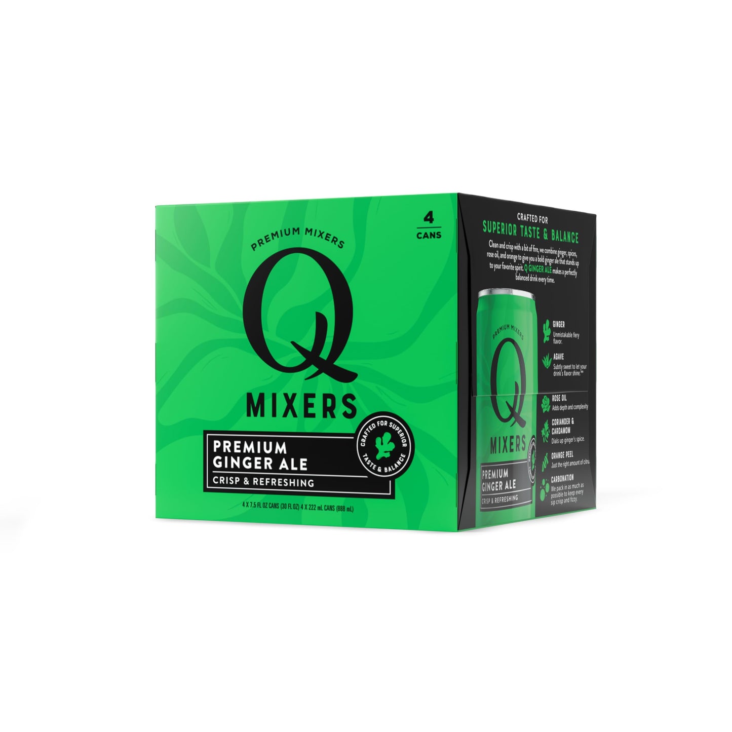 Q Mixers Ginger Ale Premium Cocktail Mixer 75 oz 12 Cans