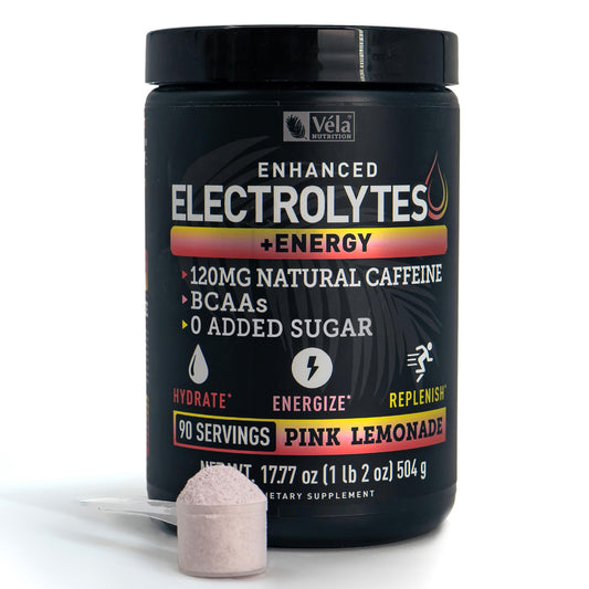 Pre-Workout Electrolyte + Energy Powder Drink Mix (90 Servings | Pink Lemonade) w/ 0 Sugar +BCAAs +B-Vitamins Electrolyte Supplement w Potassium Zinc & Magnesium for Hydration - Keto Electrolytes
