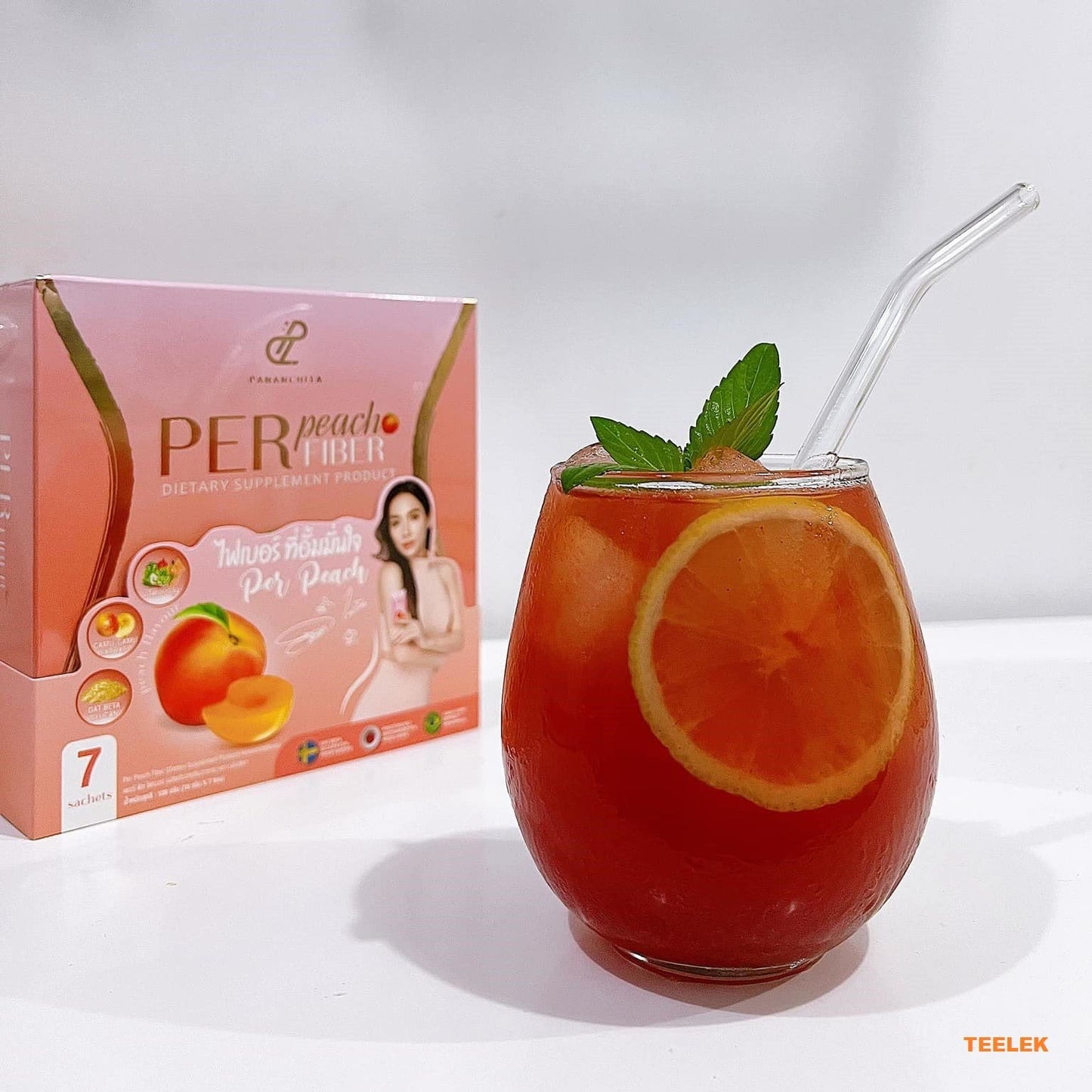 Per Peach Perfect Detox 1 Box, 7 Sachets by Teelek
