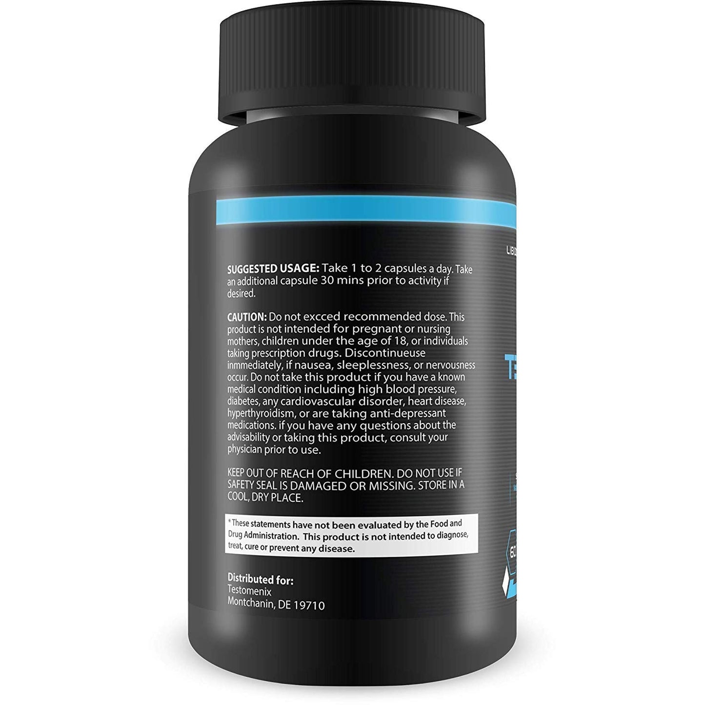 TestoMenix, All Natural Testosterone Booster Increase Energy and Muscle Mass 60 Caplets