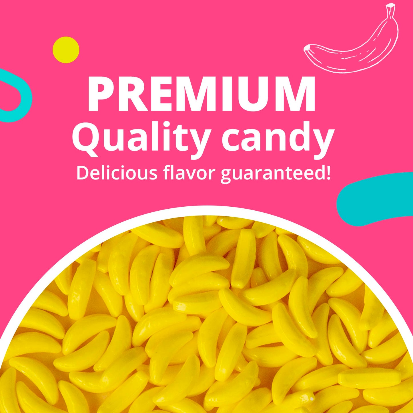 Bananas Runts Candy  1200 psc 17 lb Hard Candy Bulk Gumball Machine Refills  Banana Candy for Cake Decorations Goody Bags Party Favors  Yellow Candy Easter Basket Stuffers Pinata Candy