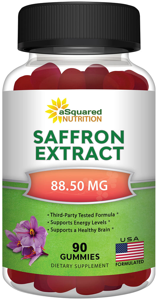 Saffron Gummies - Saffron Extract Supplement - Pure Gummy Supplements Alternative to Capsules, Pills, Powder & Tea