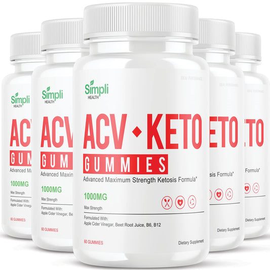 IDEAL PERFORMANCE (5 Pack) Simpli ACV Ketos Gummies Simpli Health Gummies (300 Gummies)