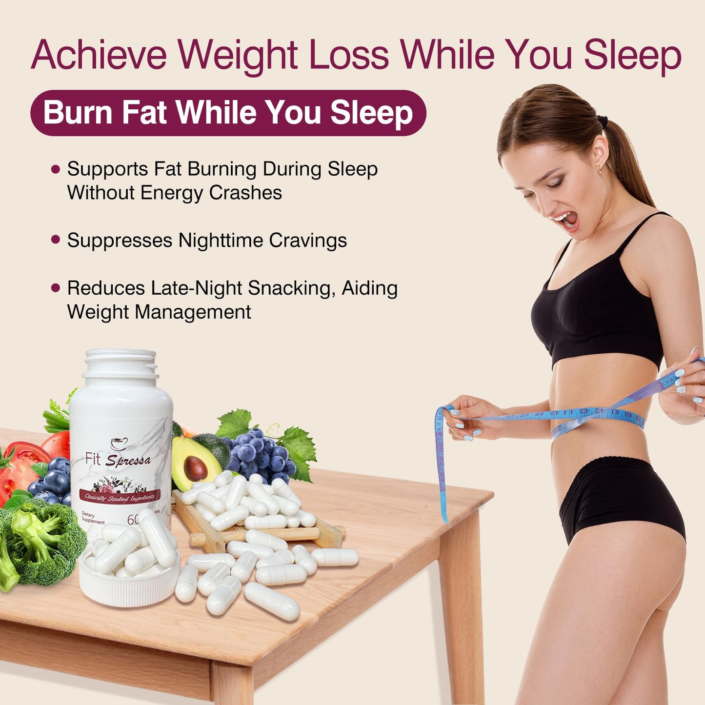 NutriSlim Capsules, Pure Coffee Extract, Aids Healthy Weight Control, Clinically Tested Ingredients, Advanced Slimming Formula, 60 Herbal Capsules - 1 Bottle