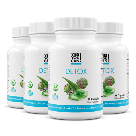 Yes You Can! Natural Detox Pills - Diuretic Cleanse with Electrolytes & Vitamins - Helps with Water Retention - Gluten-Free, 21 Capsules (4 Pack)