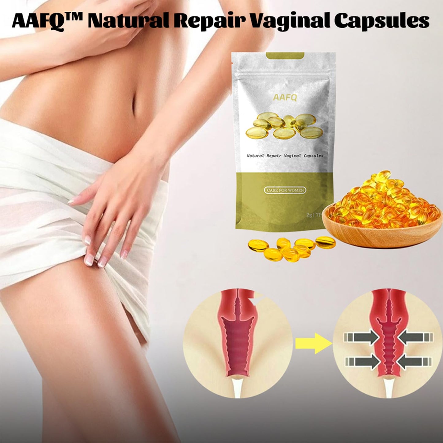 AAQF Instant Anti-Itch Detox Products, Firming Repair & Pink and Tender Natural Capsules, AAQF Capsulas (2 Bags of 14pcs)