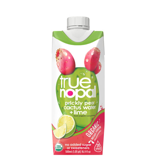 True Nopal Organic Cactus Water Prickly Pear Plus Lime 169 Fl Oz Pack of 12