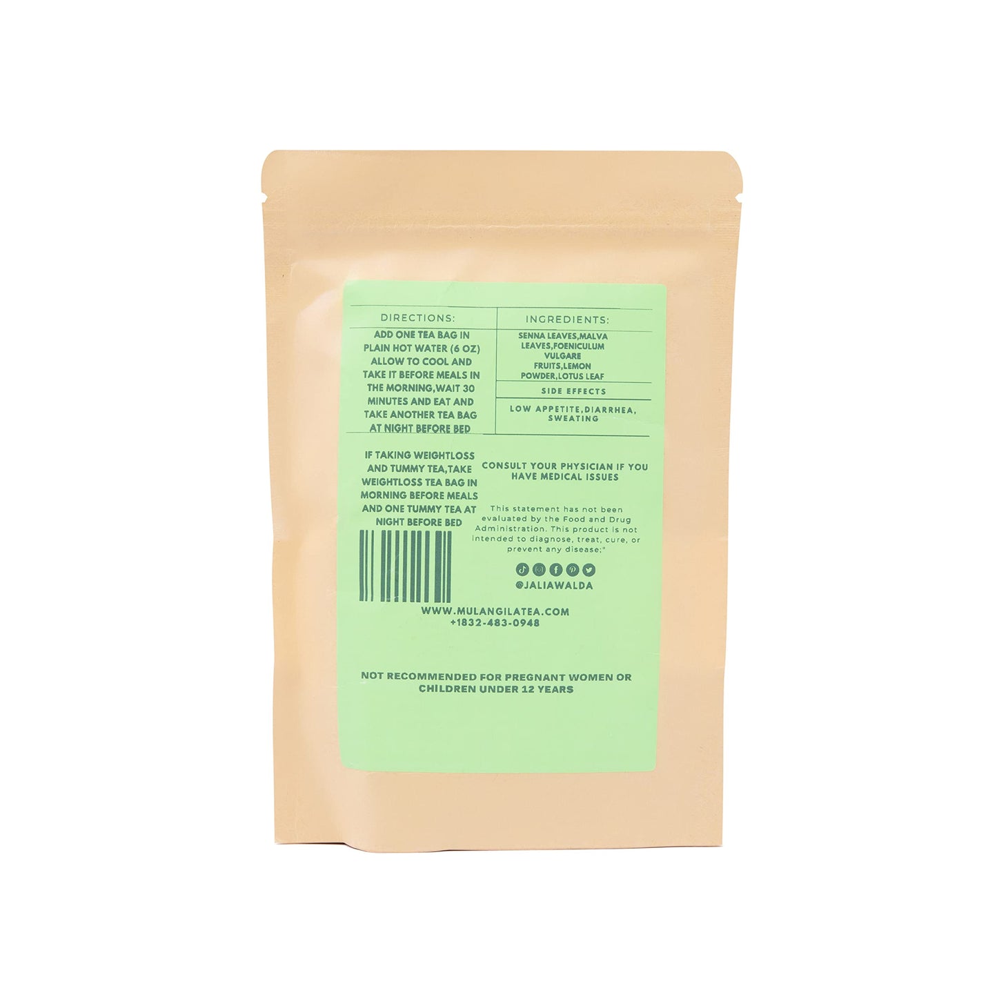 Naturally Slim Herbal Tea Blend: Body Shaping, Metabolism Boosting, Appetite Suppressing, Detox & Wellness Tea, 24 Tea Bags for Healthier You (Tummy)