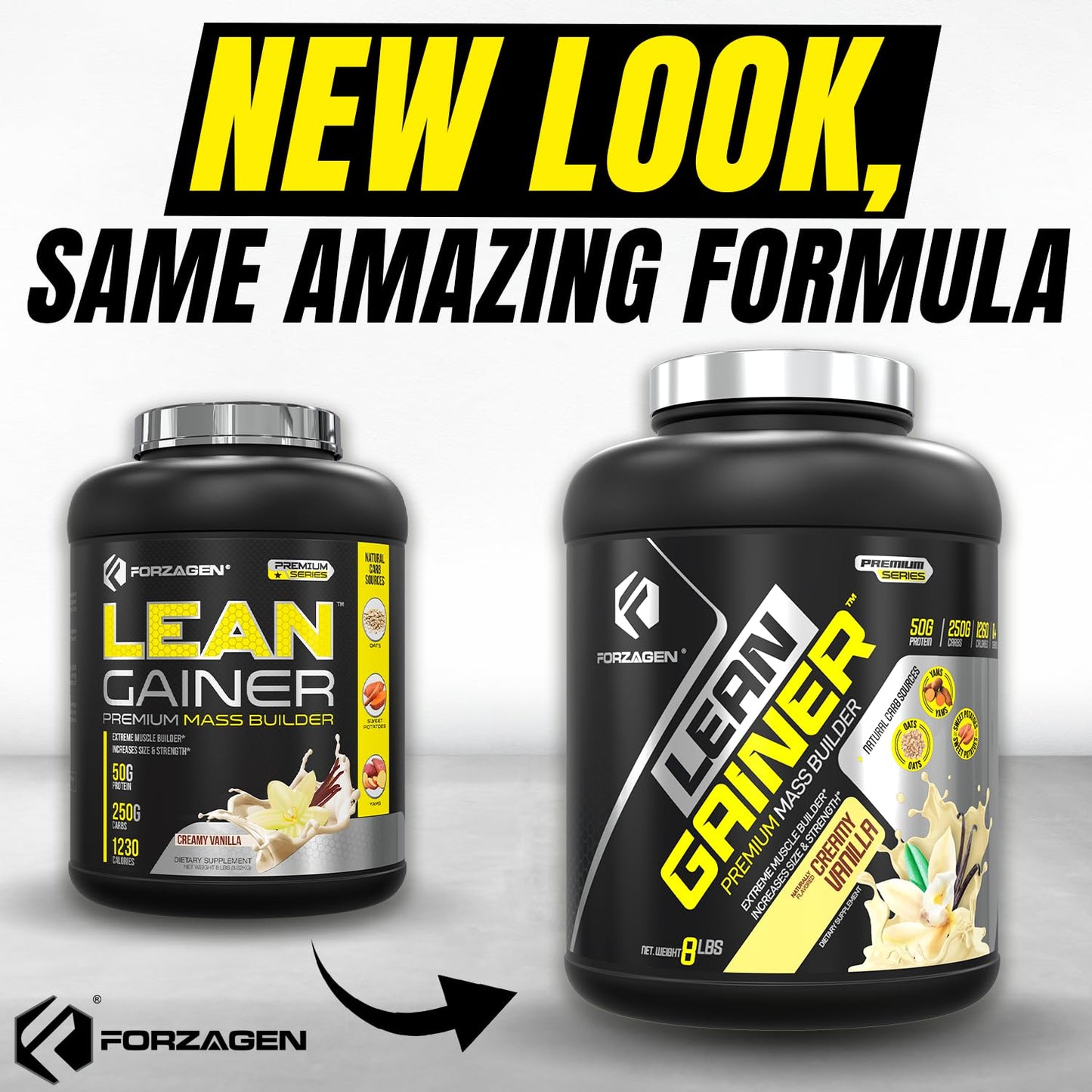 Forzagen Lean Gainer Premium Mass Builder | Mass Gainer Protein Powder for Men & Women | High Calorie Protein, Weight Gain, Bulk, Muscle Building Supplement | Vanilla, 8 lbs. (11 Servings)