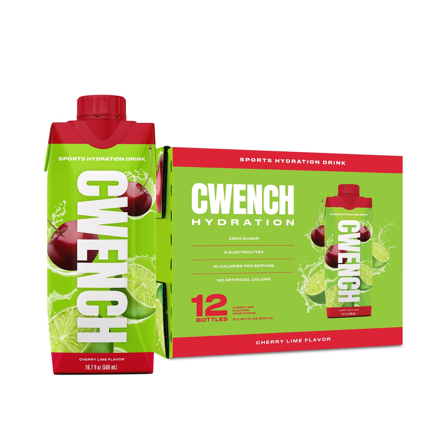 CWENCH HYDRATION Ready to Drink Cherry Lime 12x16.9oz