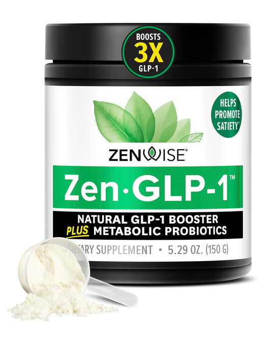 Zenwise Health ZenGLP-1™ - Natural GLP1 with Probiotic for Women & Men + Metabolic Probiotics to Help Control Hunger & Cravings and Support Digestive Health - GLP-1 Supplement Support, 15-Day Serving