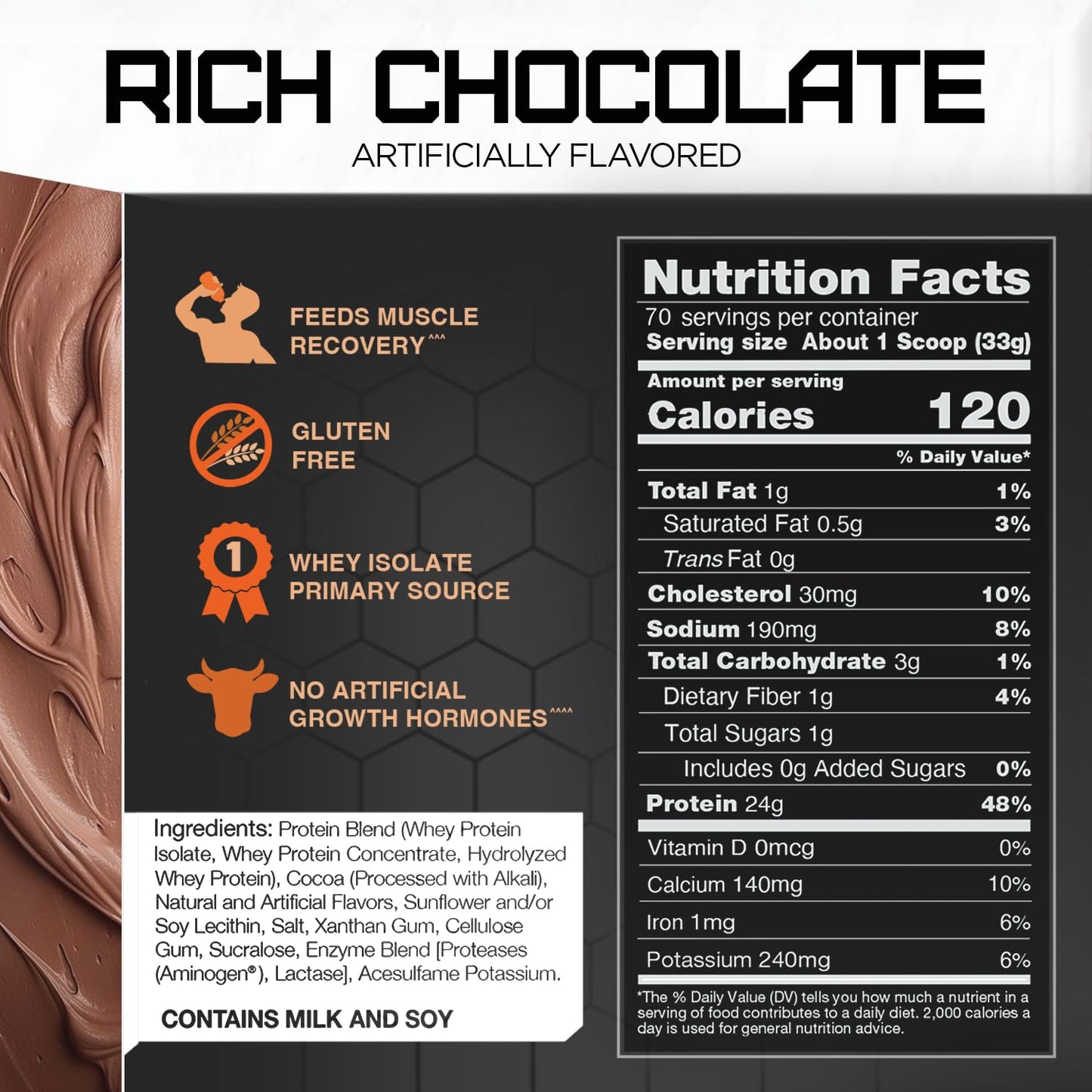 Rival Whey Rich Chocolate 5lb