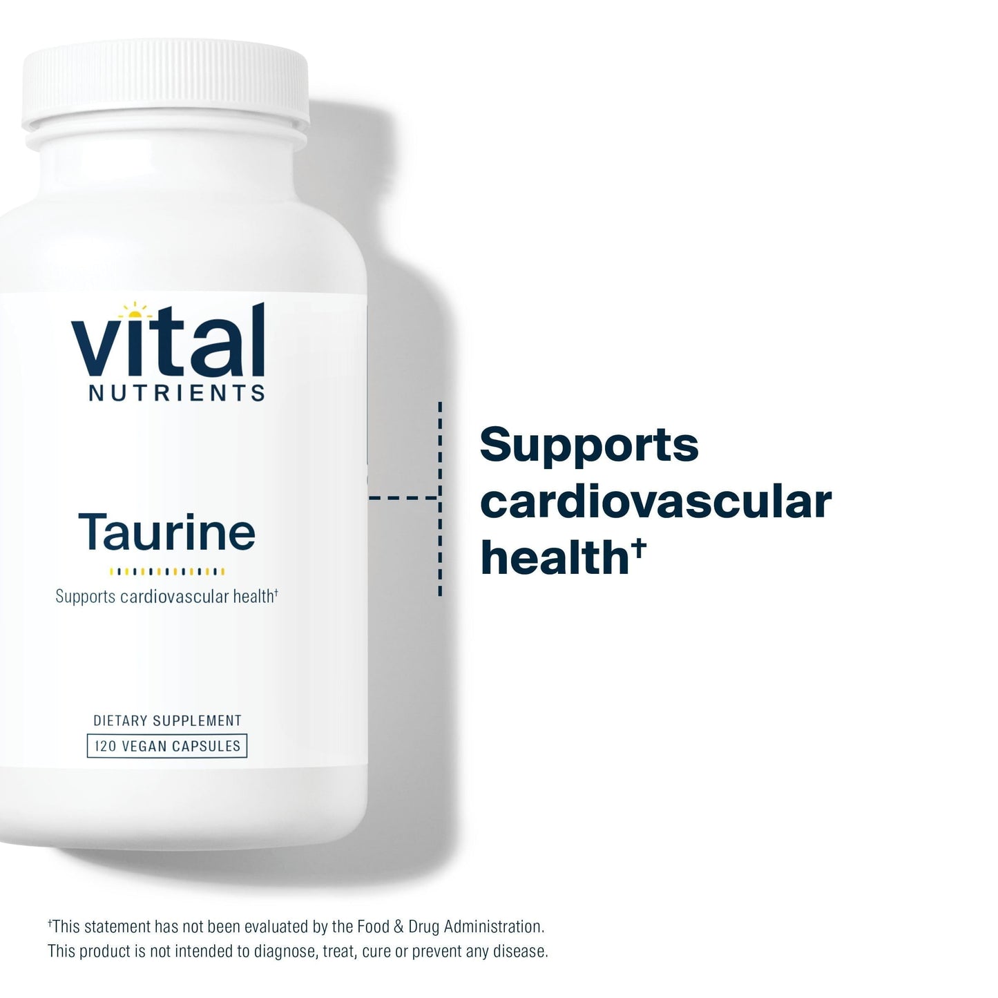 Vital Nutrients Taurine 1000mg | Vegan Amino Acid Detox Supplement | Taurine Supplement to Support Heart, Nerve, and Liver Health* | Gluten, Dairy, Soy Free | Non-GMO | 120 Capsules