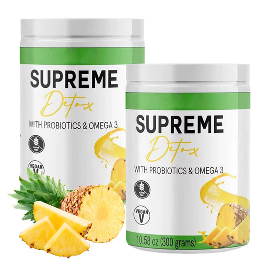 Supreme Detox Supplement Healthcare Natural Fiber Powder, Pineapple Flavor,Natural Ingredient (2pcs)