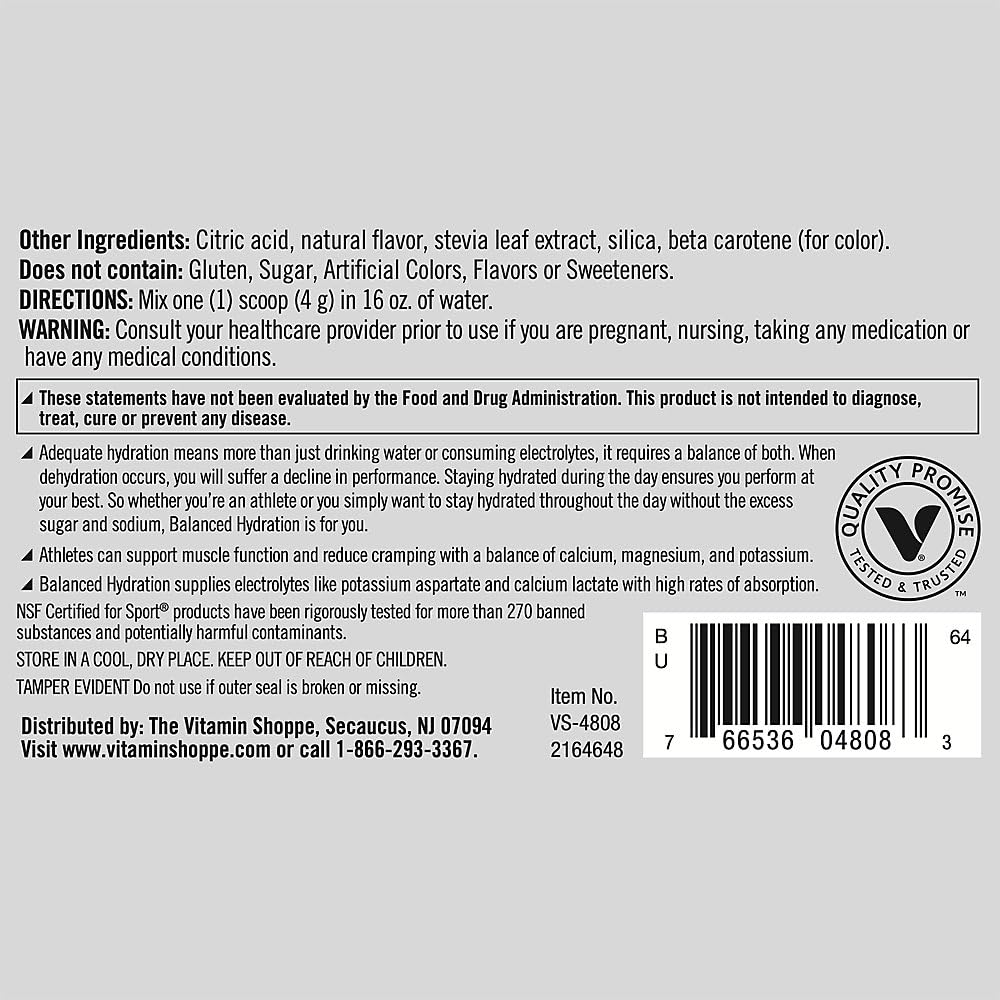 True Athlete Balanced Hydration Powder, Lemon Lime Flavor, Promotes Hydration Before Exercise, Easy to Mix, NSF Certified for Sport (12.86 Ounces Powder)