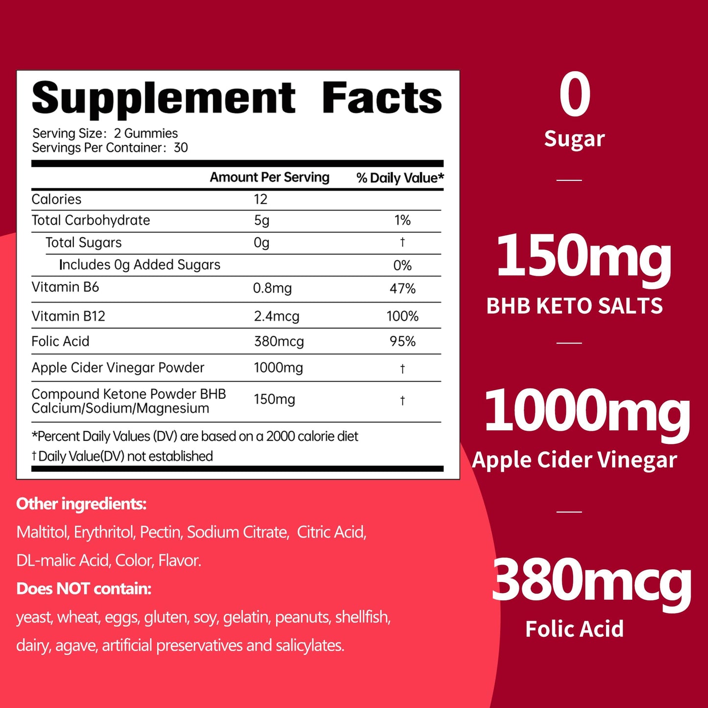 DREAVIO Keto ACV Gummies Advanced Weight Loss- Sugar Free 1000mg Apple Cider Vinegar Gummies for Women & Men, Vegan Keto Apple Cider Vinegar Supplement for Adult