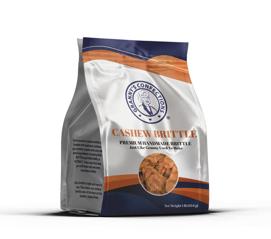 Grannys Confections Handmade Cashew Brittle Made With Premium Cashews Just Like Granny Used to Make  One Pound 16 oz Bag