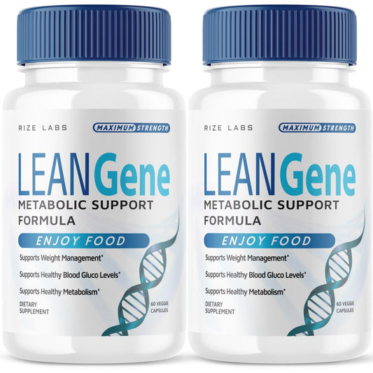 (2 Pack) Lean Gene Supplement, Lean Gene Metabolic Support Formula, Lean Gene for Advanced Weight Loss, Lean Gene Maximum Strength Capsules, LeanGenex All-Natural Pills, LeanGene Review (120 Capsules)