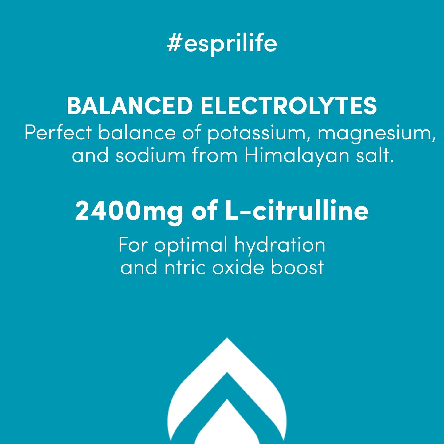 ESPRI Zero Sugar Electrolyte Drink Mix, Watermelon, Hydration Packets, Nitric Oxide Boost, Low Calories, Magnesium Citrate Prevents Muscle Cramps and Improves Recovery, 15 Day Supply