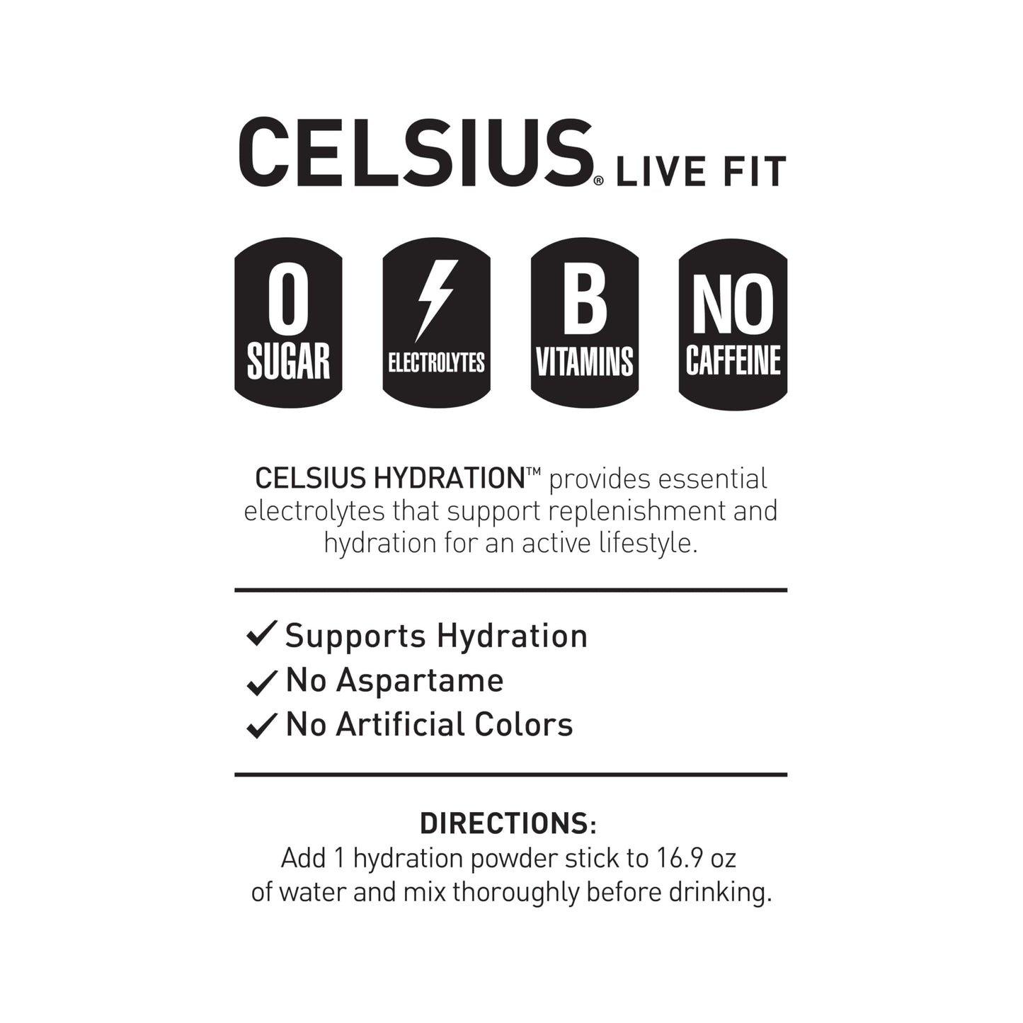 CELSIUS Hydration™ Blue Razz Flavor, Essential Electrolyte Hydration Packets (Pack of 14)