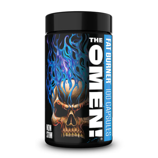 JNX SPORTS The Omen! Non-Stimulant Thermogenic Fat Burner - Caffeine-Free Dietary Supplement for Men & Women | Appetite Suppressant & Metabolism Booster | 100 Capsules
