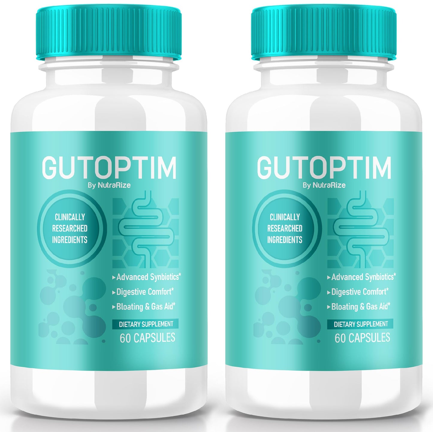 (2 Pack) GutOptim Vitamin, Advanced Formula Capsules for Gut Health, GutOptim All Natural Supplement for Digestive Wellness, Extra Strength Official Formula, Gut Optim Reviews (120 Capsules)