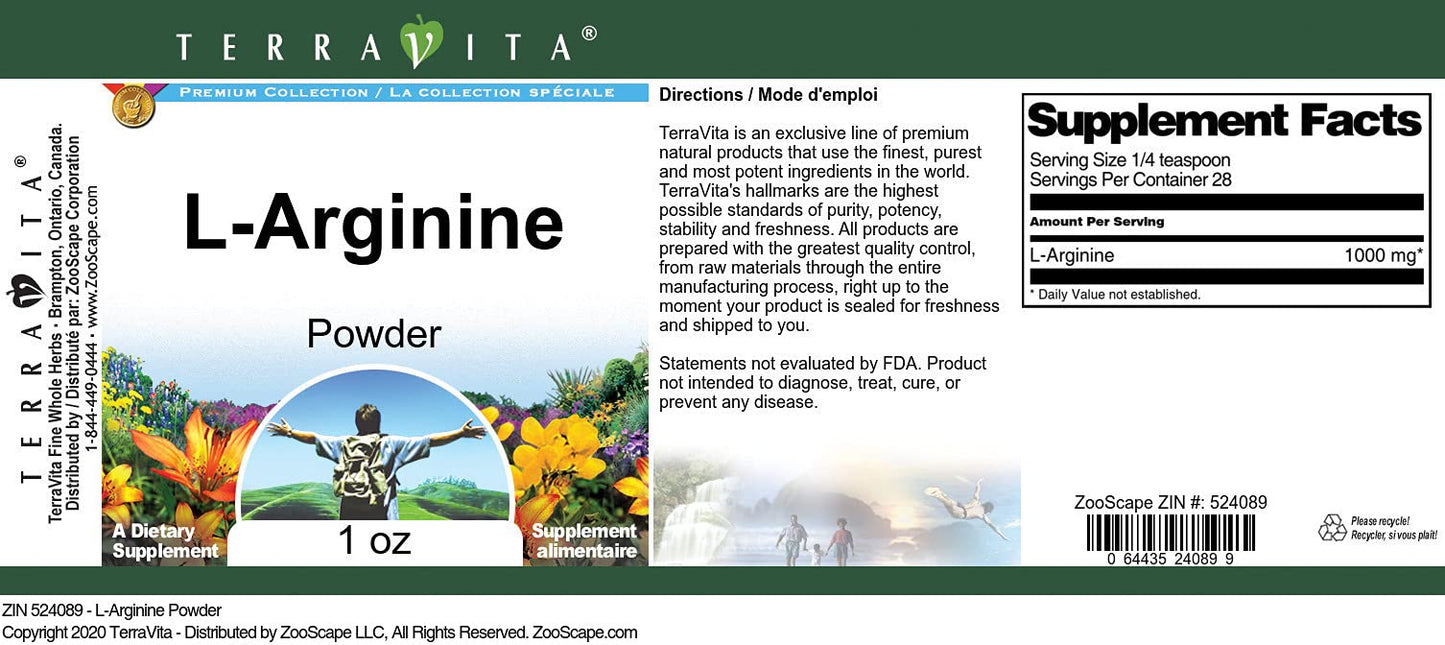 Terravita L-Arginine Powder (1 oz, ZIN: 524089)