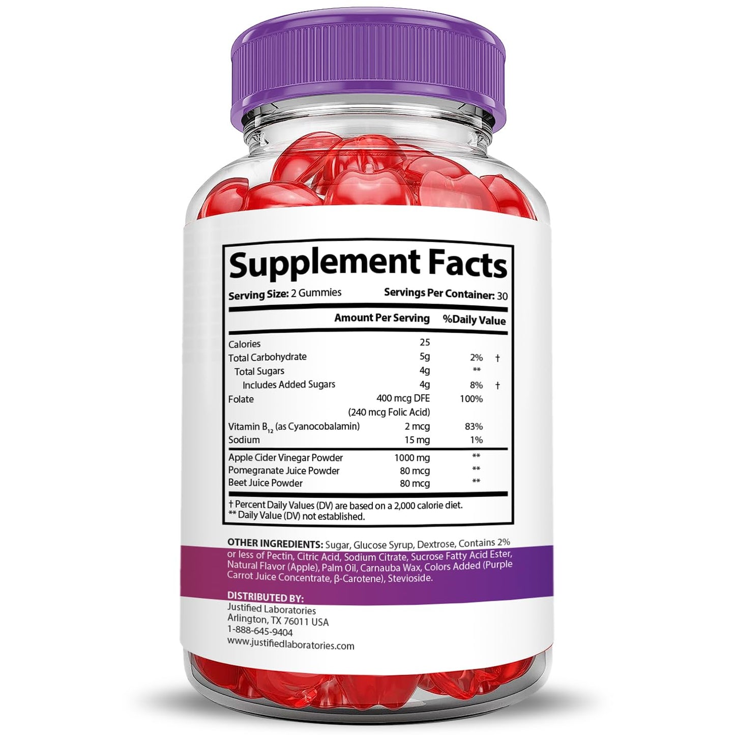 (5 Pack) Pure Slim Keto ACV Gummies Advanced Formula 1000MG PureSlim Keto Gummies Apple Cider Vinegar Formulated with Pomegranate Beet Juice Powder B12 Vegan Non GMO 300 Gummys