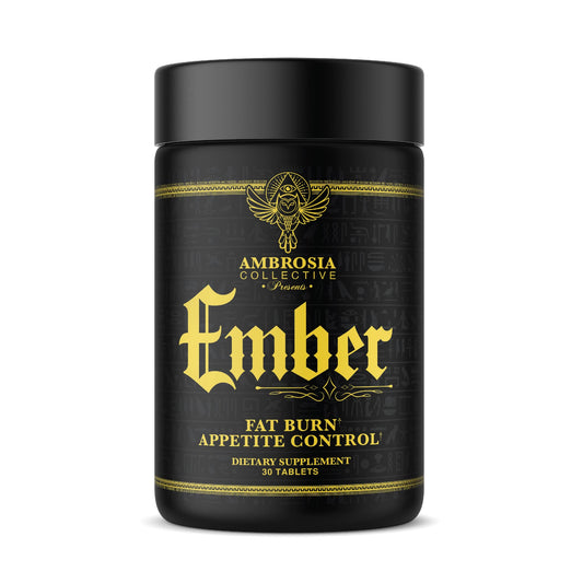 Ambrosia Ember™ Thermogenic Fat Burner & Appetite Support Supplement Pills for Healthy Weight Management, Appetite Support for Men and Women with CapsiMax™, African Mango, and CoQ10
