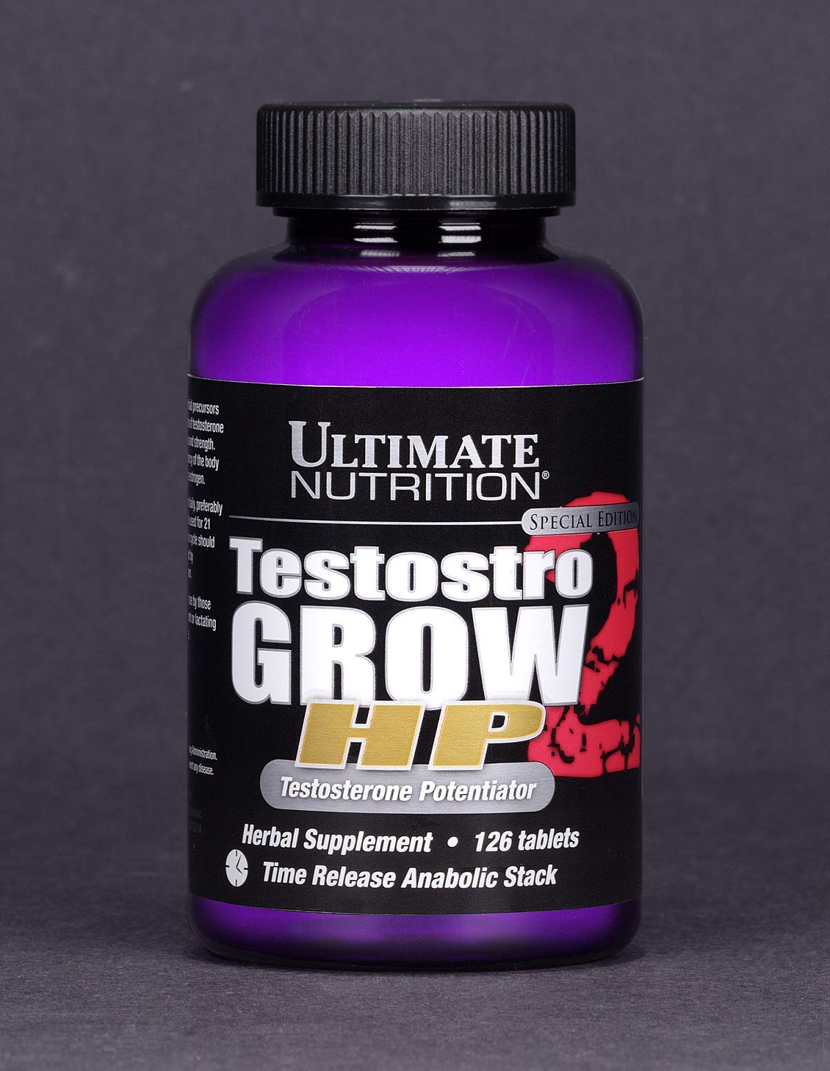 Ultimate Nutrition Testostro Grow-HP Testosterone Potentiator, Herbal Supplement - 126 Tablets
