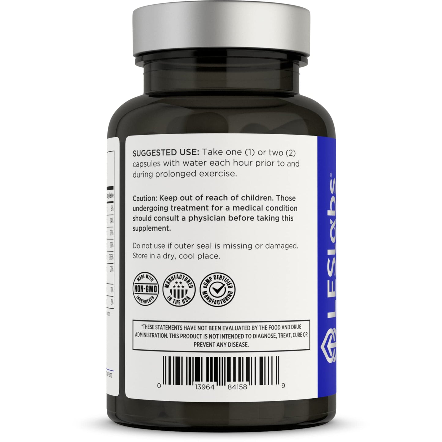 LES Labs Lyte Fuel - Electrolyte Replacement, Endurance, Performance, Muscle Cramping & Keto Support - Magnesium, Zinc, Potassium & Chromium - Non-GMO Supplement - 100 Capsules