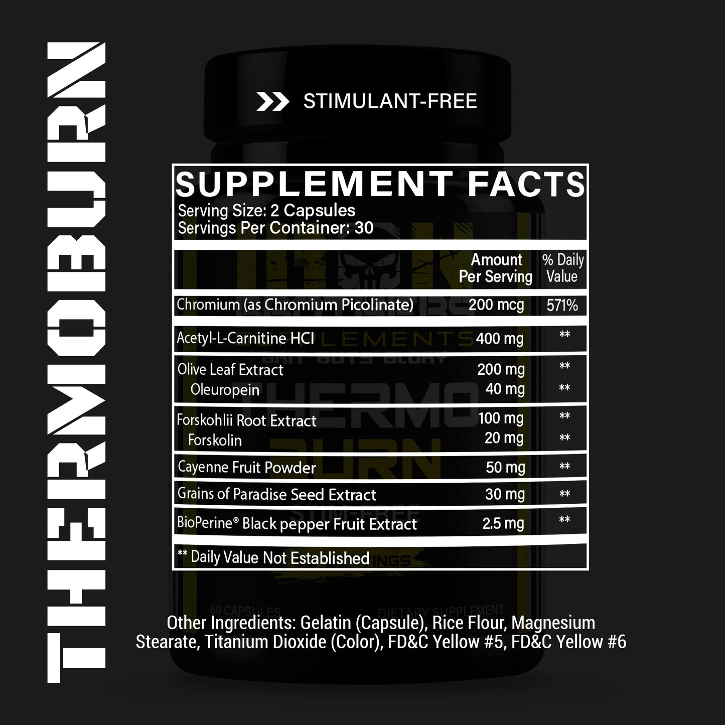 Iron Brothers Supplements Stimulant Free Fat Burners for Women and Men - Weight Loss - Non Stim Thermogenic Fat Burner - Dietary Supplement - Metabolism Booster with Cayenne Pepper - 30 Day Supply