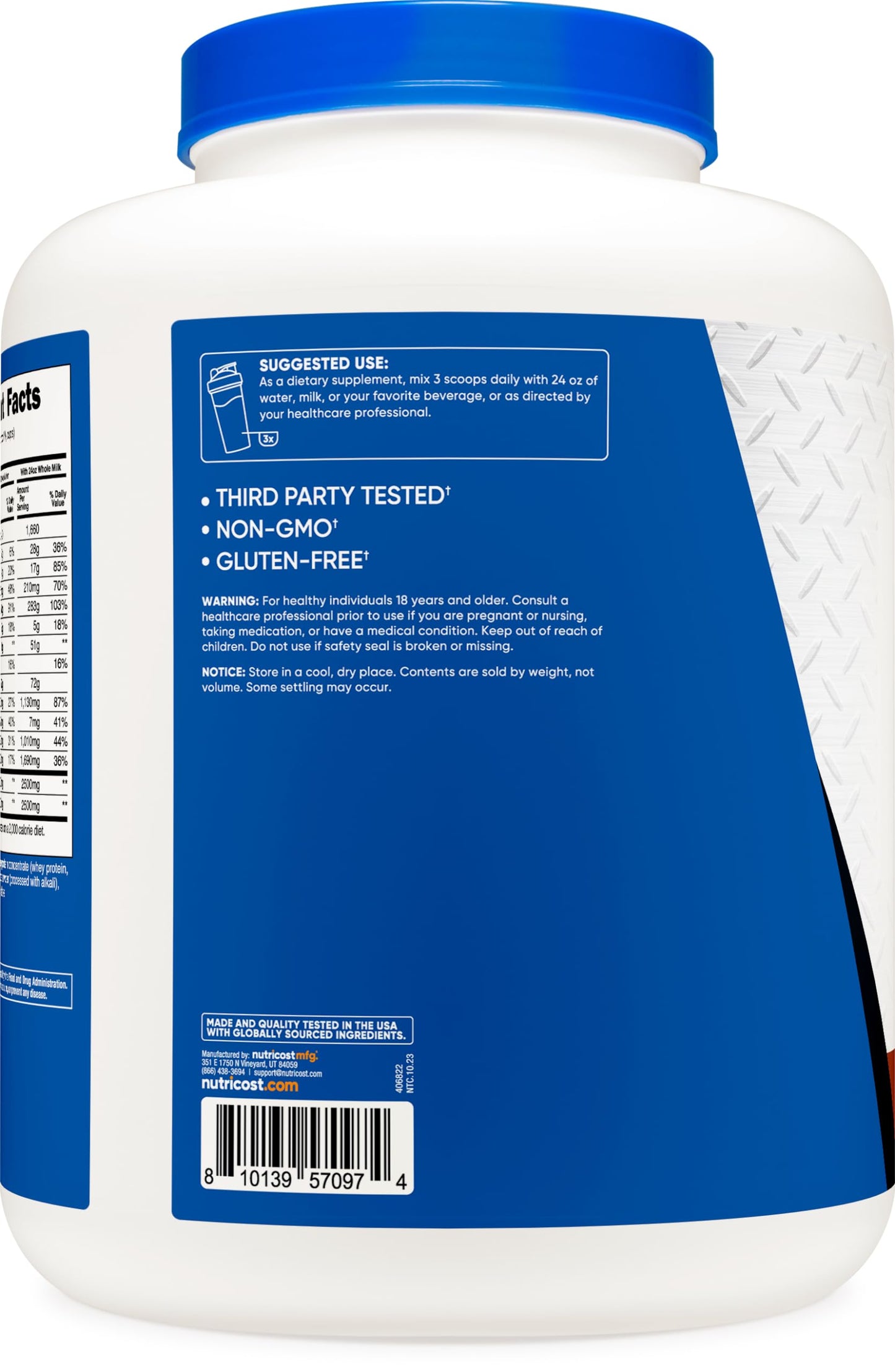 Nutricost Mass Gainer Double Chocolate Flavor, 6.7 LBS, 50 Grams of Protein Per Serving - Non-GMO & Gluten Free
