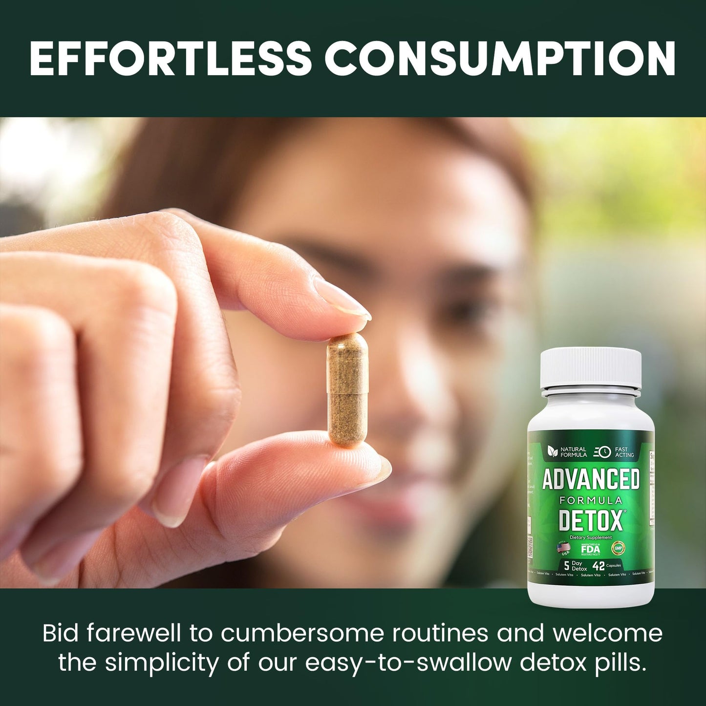 Salutem Vita Advanced Detox Cleanse, Natural Detox & Cleanse with Milk Thistle, Licorice Powder, and More, Body Cleanse Detox for Women and Men, 42 Capsules