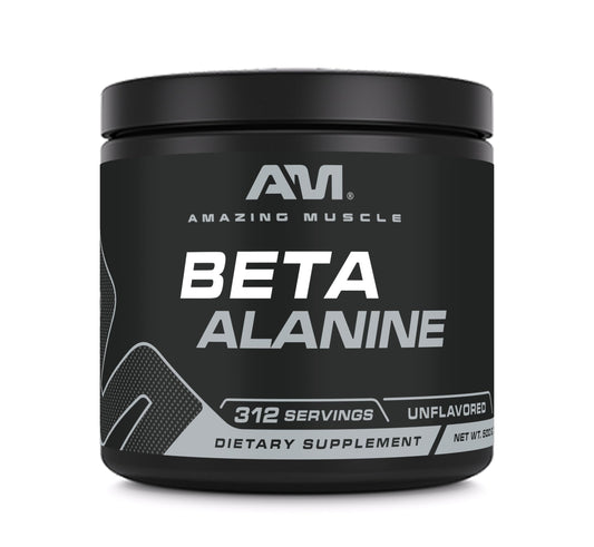 Amazing Muscle Beta-Alanine Powder Supplement | 1600 Mg | Unflavored | 500 G (1.1 LB) | 312 Servings | Non-GMO | Made in USA