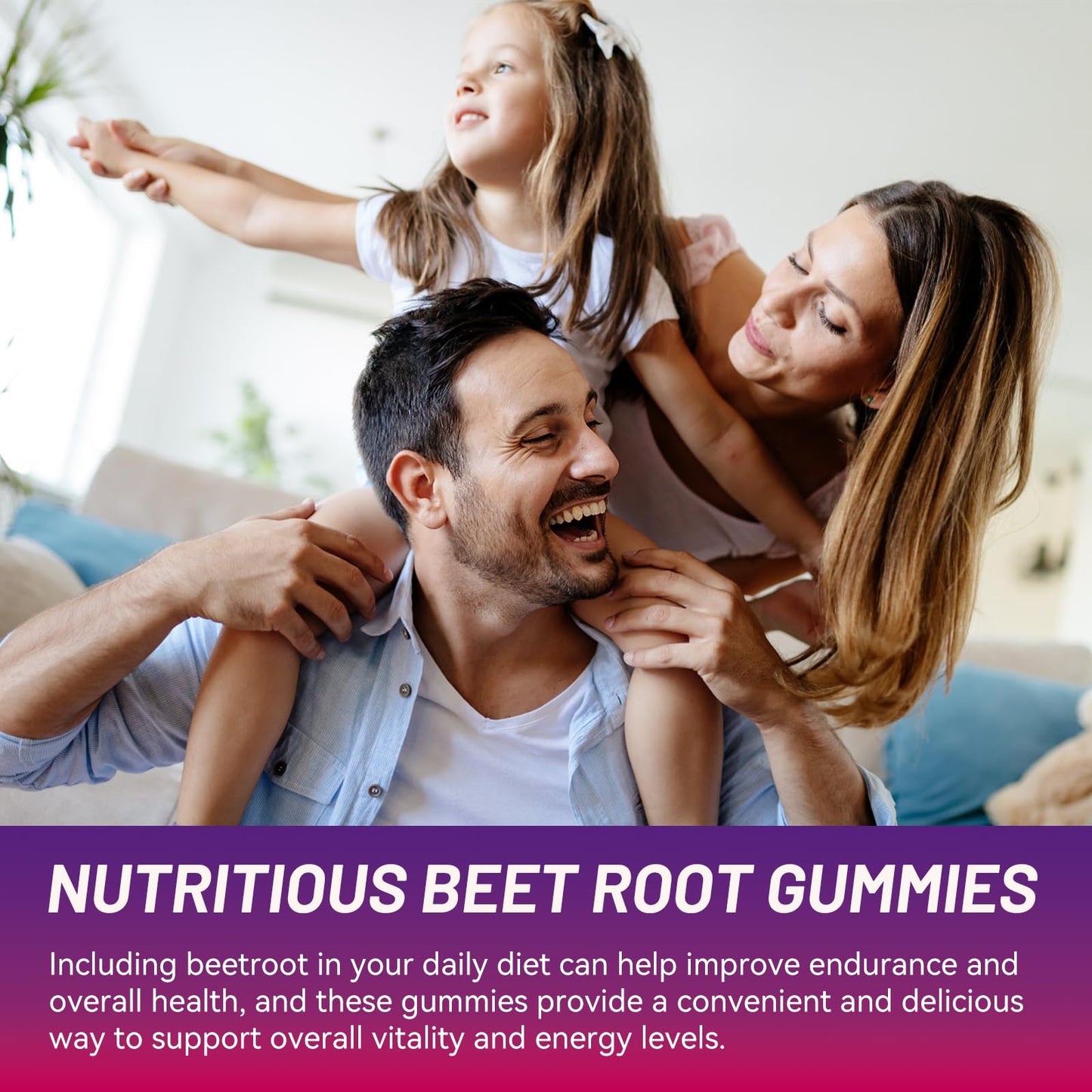 EAZGOO Beet Root Gummies, Beet Root Soft Chews with Beetroot, Grape Seed Extract & Beet Root Powder, Vegan, Non-GMO, 120 Count
