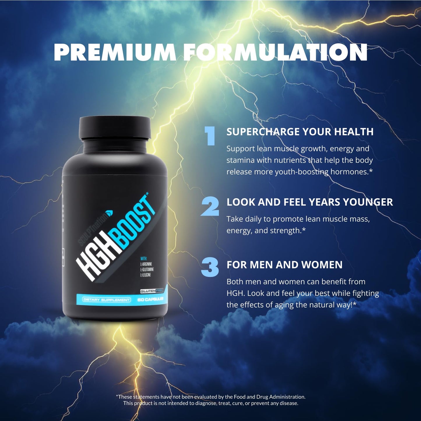 Sculpt Nation by V Shred L Arginine, Tribulus Terrestris & Amino Acids for Energy, Performance, and Vitality Support, Lean Body Mass and Recovery Support - 60 Gluten Free Capsules
