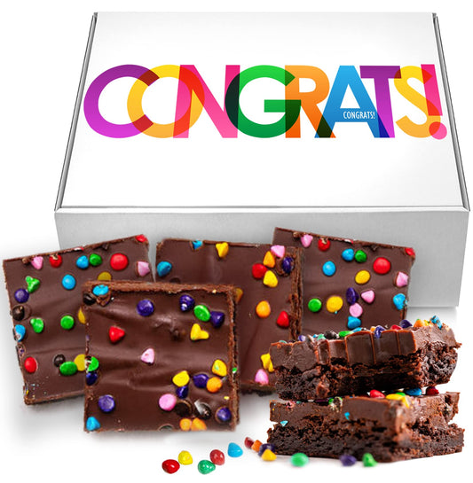 Congrats Gift Basket Chocolate Brownies Congratulations Large Food Gift Individually Wrapped For Men Women Package  Nut Free  Kosher