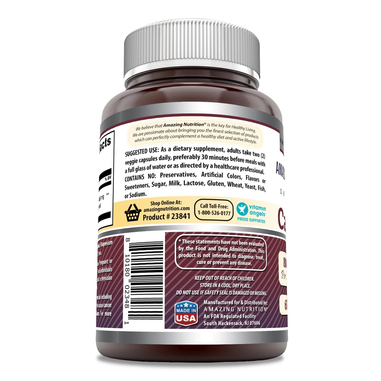 Amazing Formulas Caralluma Supplement | 800 Mg Per Serving | 60 Veggie Capsules | Non-GMO | Gluten-Free | Made in USA