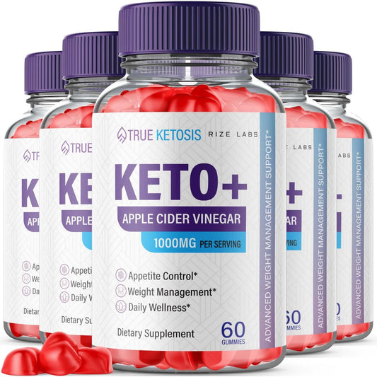 rize labs - True Ketosis ACV Gummies for Advanced Weight Loss - Keto + ACV Slimming Belly Fat Diet Gummy AC (300 Gummies)