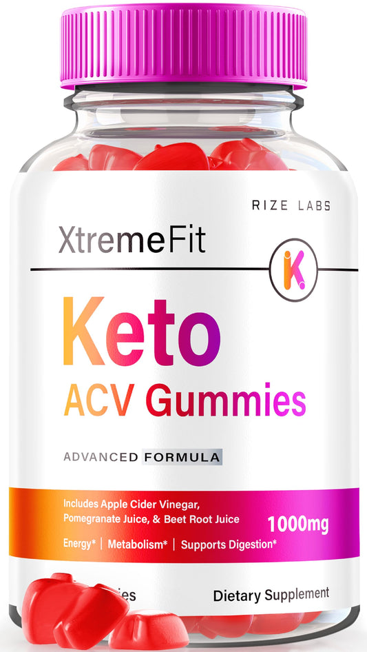 rize labs - Xtremefit Keto ACV Gummies for Advanced Weight Loss, Advanced Formula, Apple Cider Vinegar Supplement (60 Gummies)